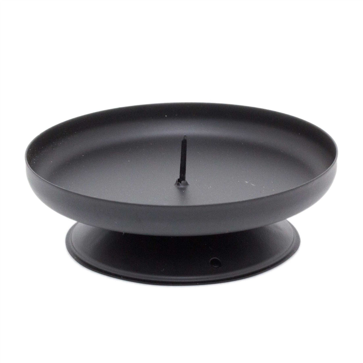 Traditional Black Metal Candle Holder Candle Plate | Pillar Candle Dish Candlestick | Round Votive Candle Holders Candle Holder - Tophatter Daily Deals