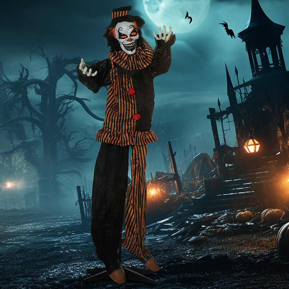 67 Inch Life Size Talking Clown Animatronic Halloween 3D Changing Face Moving Picture Frame - Tophatter Daily Deals