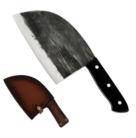 Artificial Forging Chopping Knives High Hardness Knife with leather case 0 - Tophatter Daily Deals