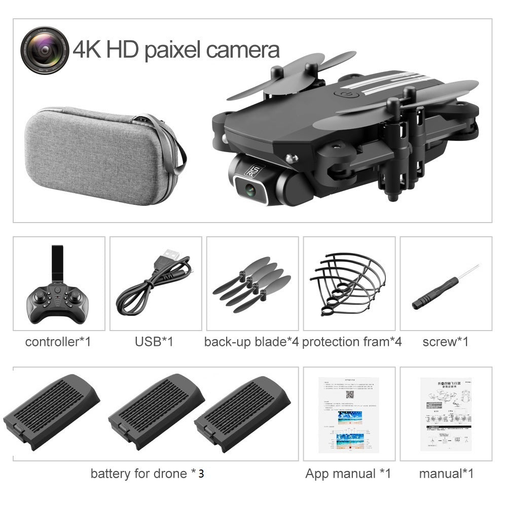 Aerial Drone Black Storage bag 4K 3B Drones - Tophatter Daily Deals