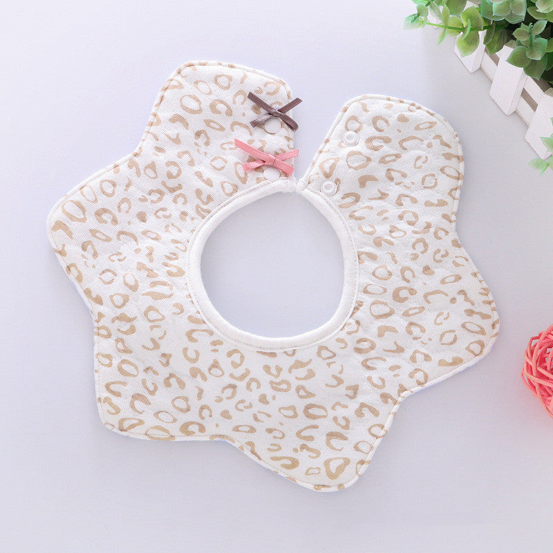 360° rotating flower waterproof saliva towel Leopard print 0 - Tophatter Daily Deals