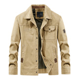 Breathable Durable Men's Work Jacket - Shirt Collar, Cotton Khaki - Tophatter Daily Deals