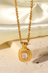 18K Gold Plated Inlaid Rhinestone Pendant Necklace Necklaces - Tophatter Daily Deals