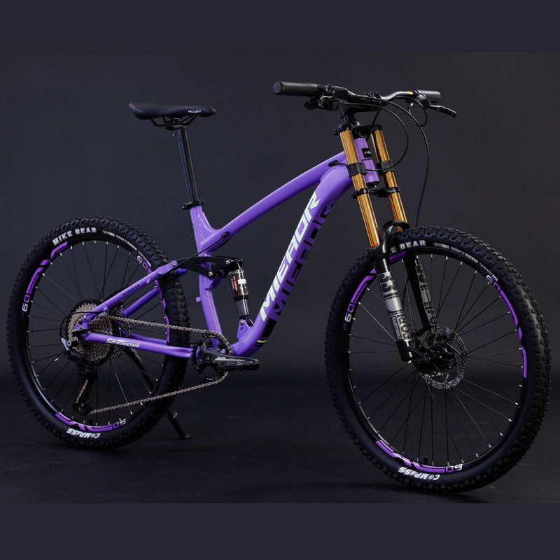 Aluminum Alloy Soft Tail Oil Brake Damping Mountain Bike Bicyc Purple 0 - Tophatter Daily Deals