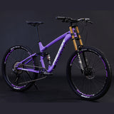 Aluminum Alloy Soft Tail Oil Brake Damping Mountain Bike Bicyc Purple 0 - Tophatter Daily Deals