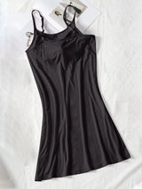 Round Neck Spaghetti Strap Cami Dress with Bra Casual Dresses - Tophatter Daily Deals