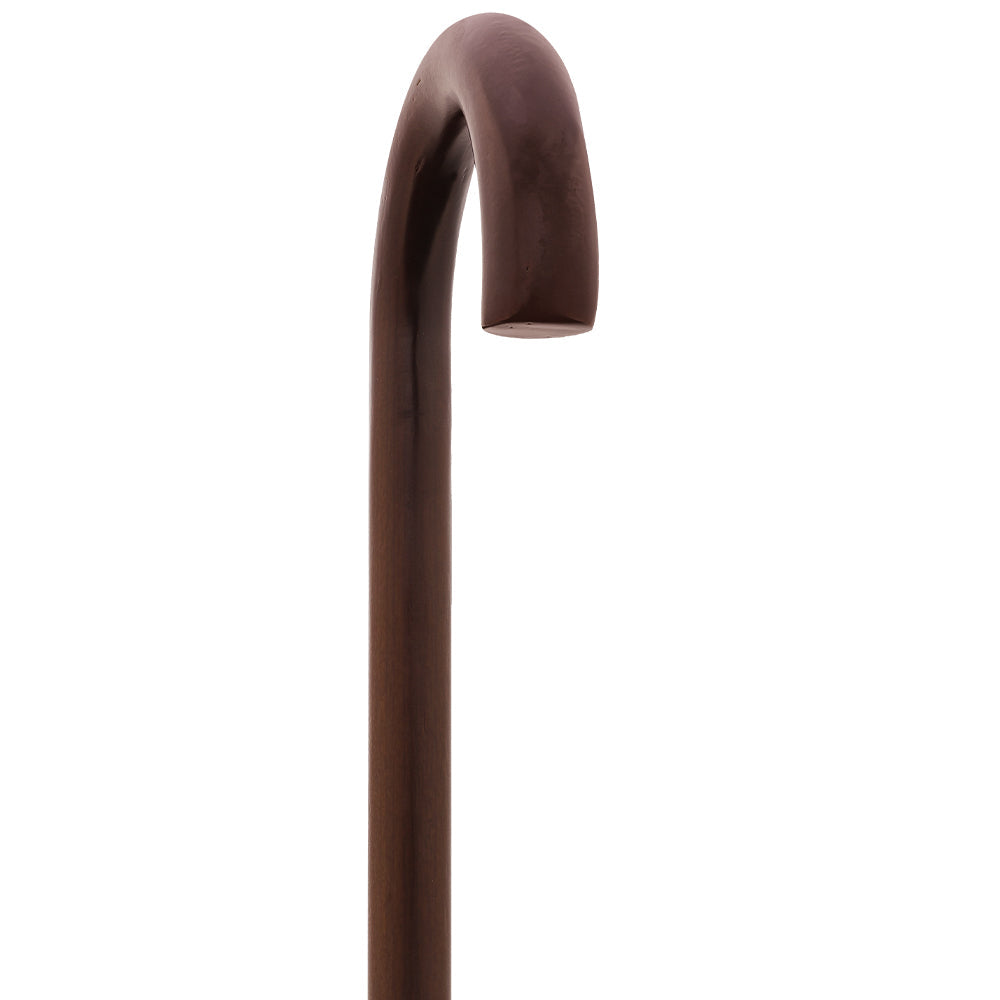 Walnut finished Natural Lightweight Wood Tourist Handle Walking Cane - Tophatter Daily Deals