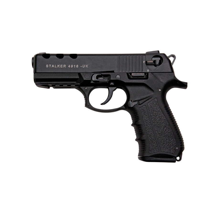 Stalker 4918 Black Finish - 9mm Blank Firing Replica Zoraki Gun - Tophatter's Guns'N'Weapons Store Collectible Weapons - Tophatter Daily Deals
