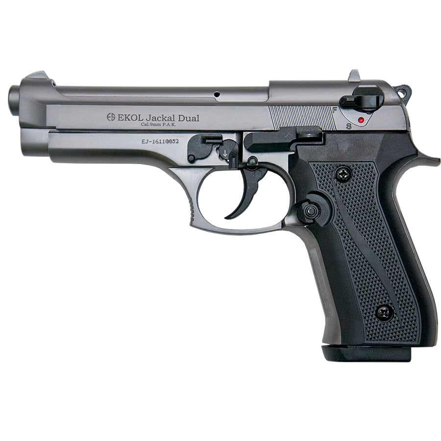 Jackal Full Automatic Blank Firing Machine Gun Fume Finish - Tophatter's Guns'N'Weapons Store Collectible Weapons - Tophatter Daily Deals