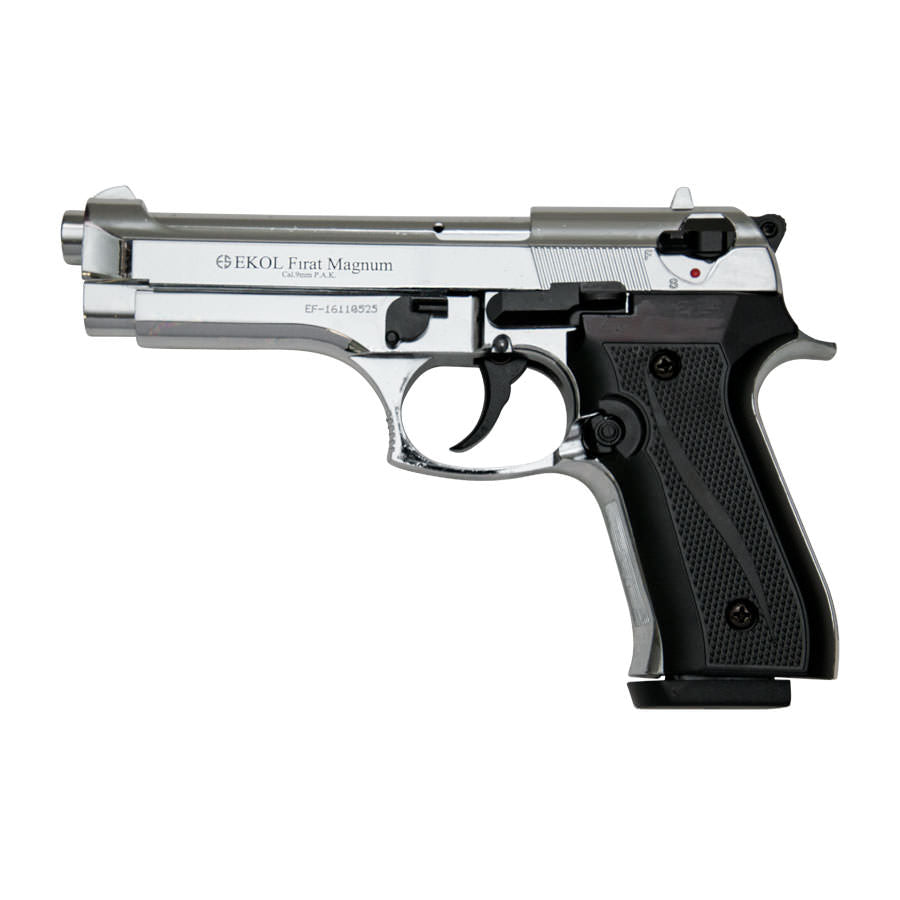 V92F Chrome Finish - Blank Firing Replica Gun Collectible Weapons - Tophatter Daily Deals