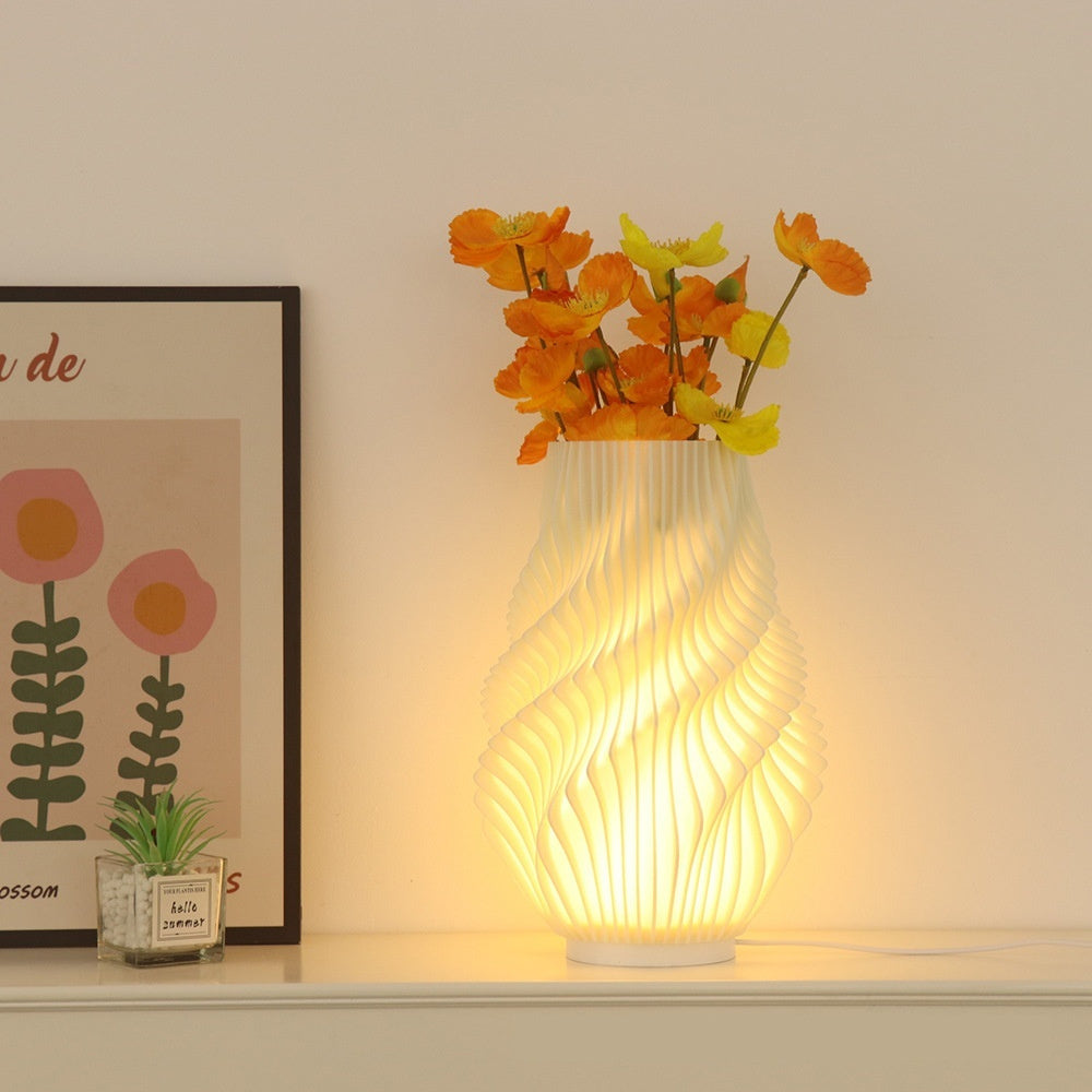 3D Printed Vase and Night Lamp W210×H300mm Night Lamp - Tophatter Daily Deals