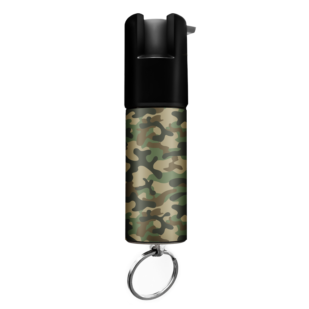 Camo Keychain Mini Pepper Spray for Self Defense - Safety Twist Top to Prevent Accident - Tophatter's Guns'N'Weapons Store Collectible Weapons - Tophatter Daily Deals
