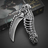 3D Carved Skull Folding knife - Tophatter Daily Deals