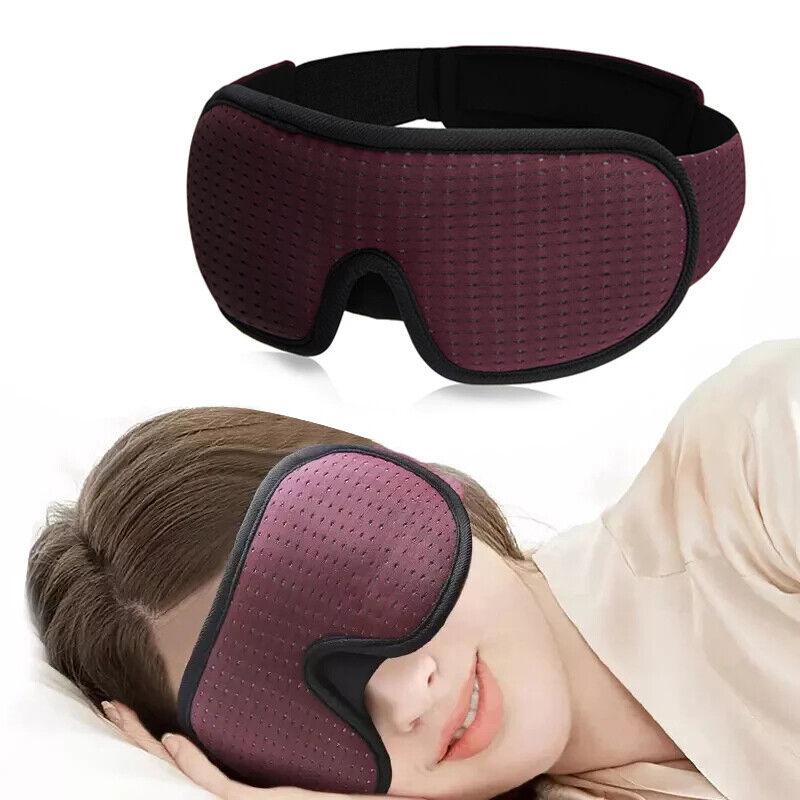 Best Sleep Mask - 3D Sleeping Eye Mask Blocking Light Breathable Soft Padded Mask Cover Eyepatch Apparel & Accessories - Tophatter Daily Deals