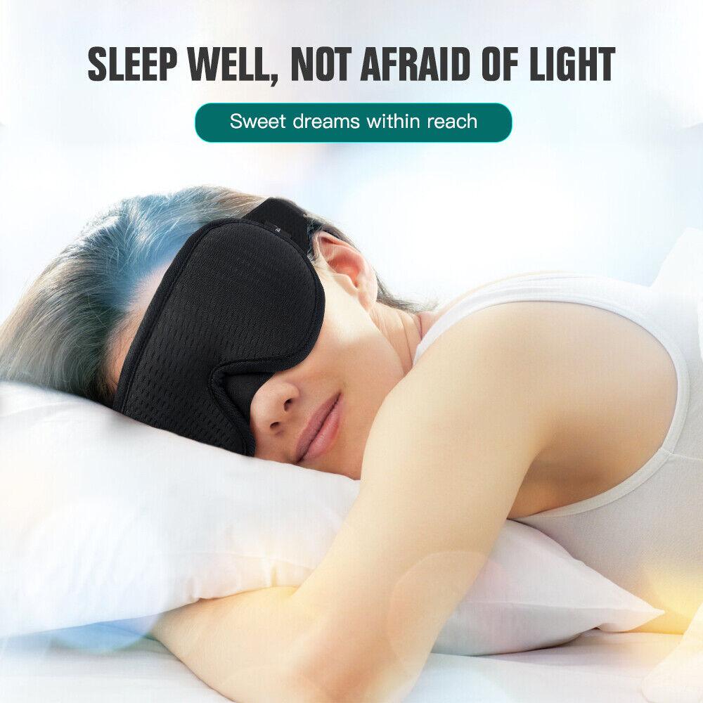 Best Sleep Mask - 3D Sleeping Eye Mask Blocking Light Breathable Soft Padded Mask Cover Eyepatch Apparel & Accessories - Tophatter Daily Deals