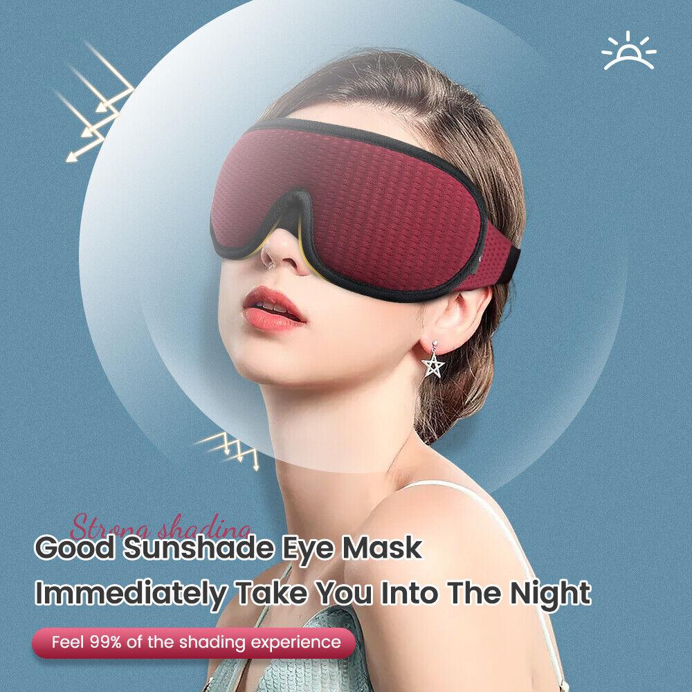 Best Sleep Mask - 3D Sleeping Eye Mask Blocking Light Breathable Soft Padded Mask Cover Eyepatch Apparel & Accessories - Tophatter Daily Deals