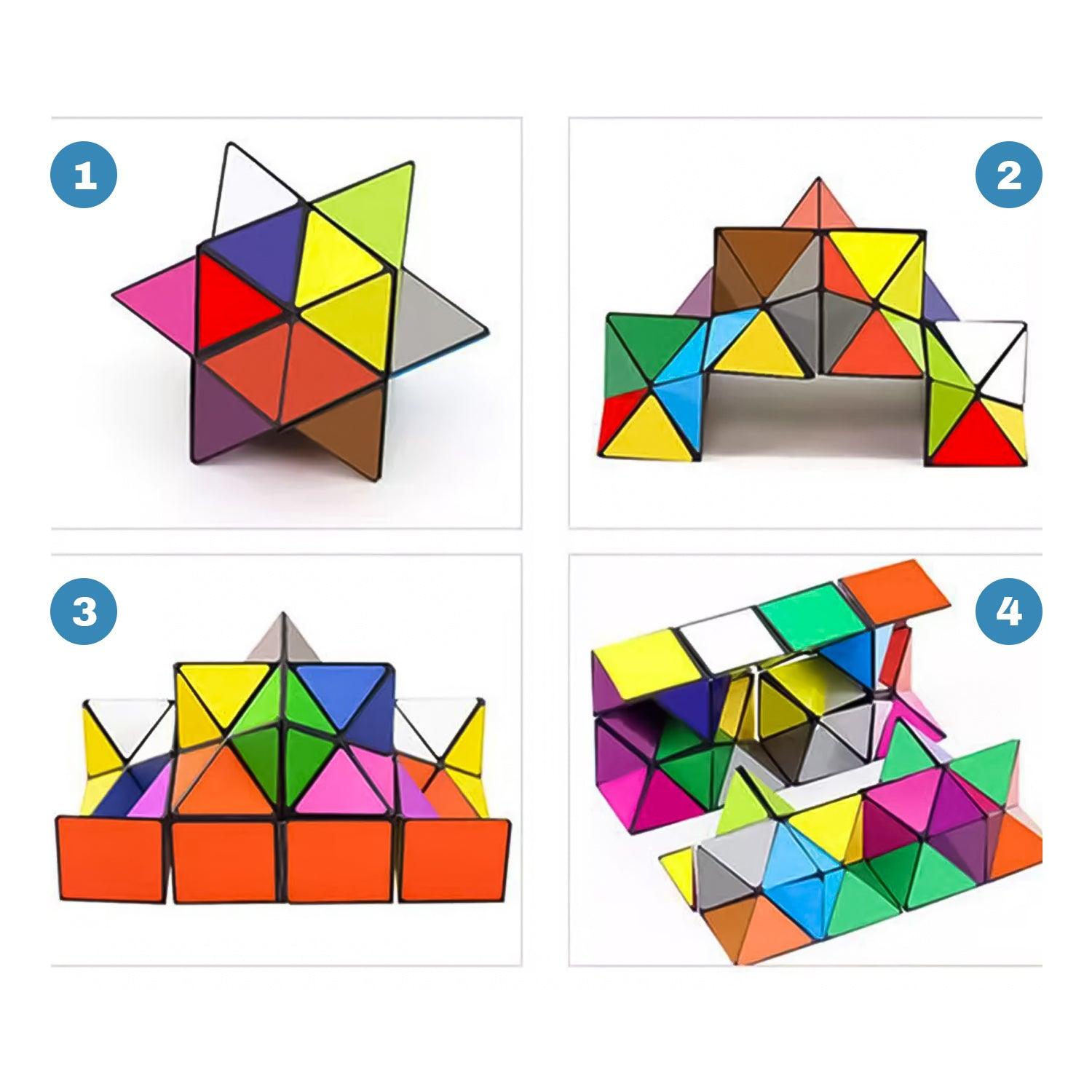 Changeable Magnetic Magic Cube - 3D Hand Flip Puzzle Anti Stress Gift Toys Christmas Toys - Tophatter Daily Deals