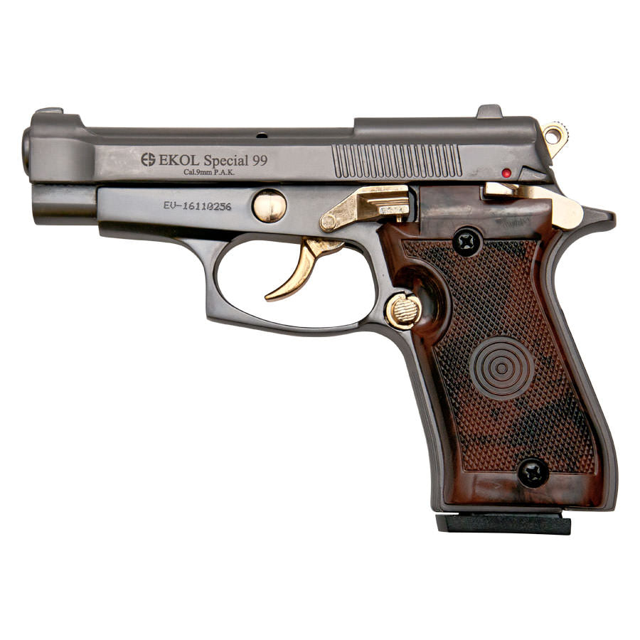 Special 99 V85 Blank Firing Gun Replica Fume Finish With Gold Fittings Collectible Weapons - Tophatter Daily Deals