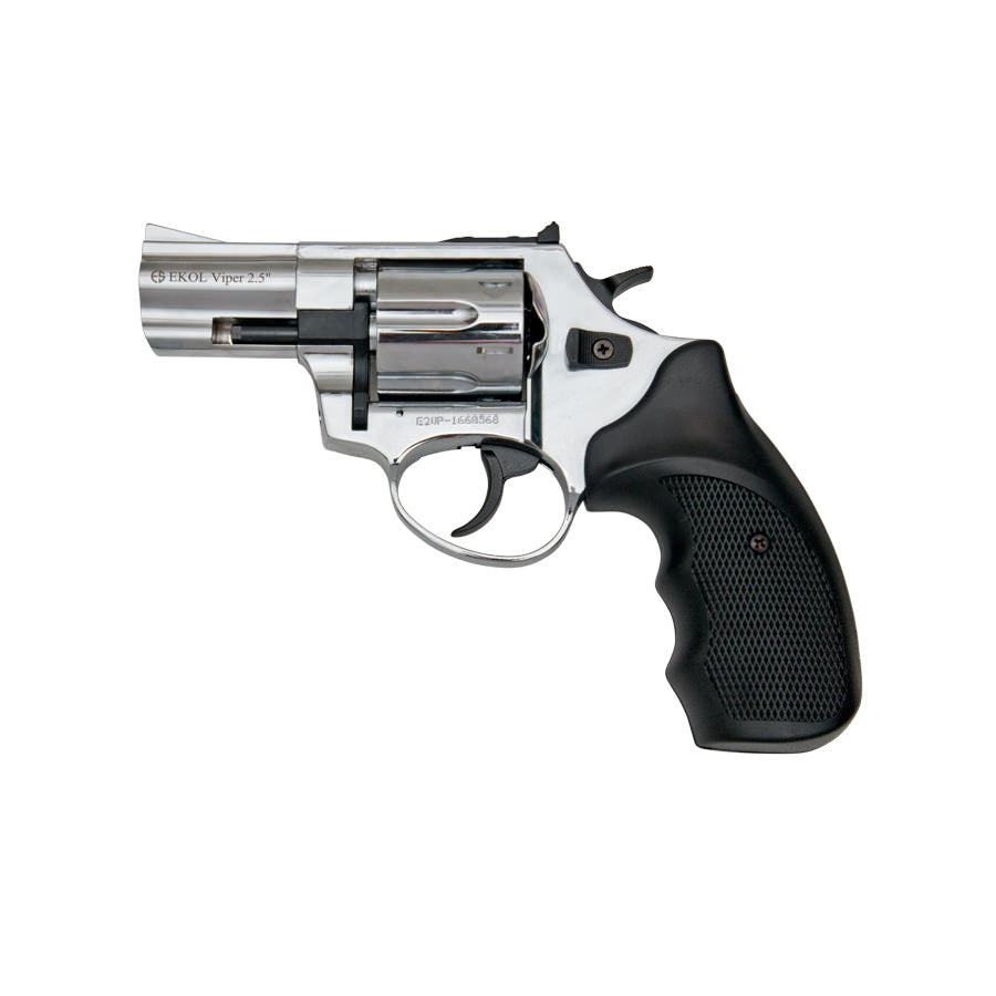 Viper 2.5 Inch Barrel 9MM Blank Firing Revolver Chrome Finish - TOPHATTER'S ARMORY DEALS Collectible Weapons - Tophatter Daily Deals