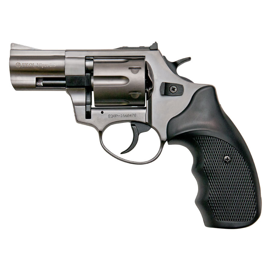 Viper 2.5 Inch Barrel 9MM Blank Firing Revolver Fume Finish - TOPHATTER'S ARMORY DEALS Collectible Weapons - Tophatter Daily Deals