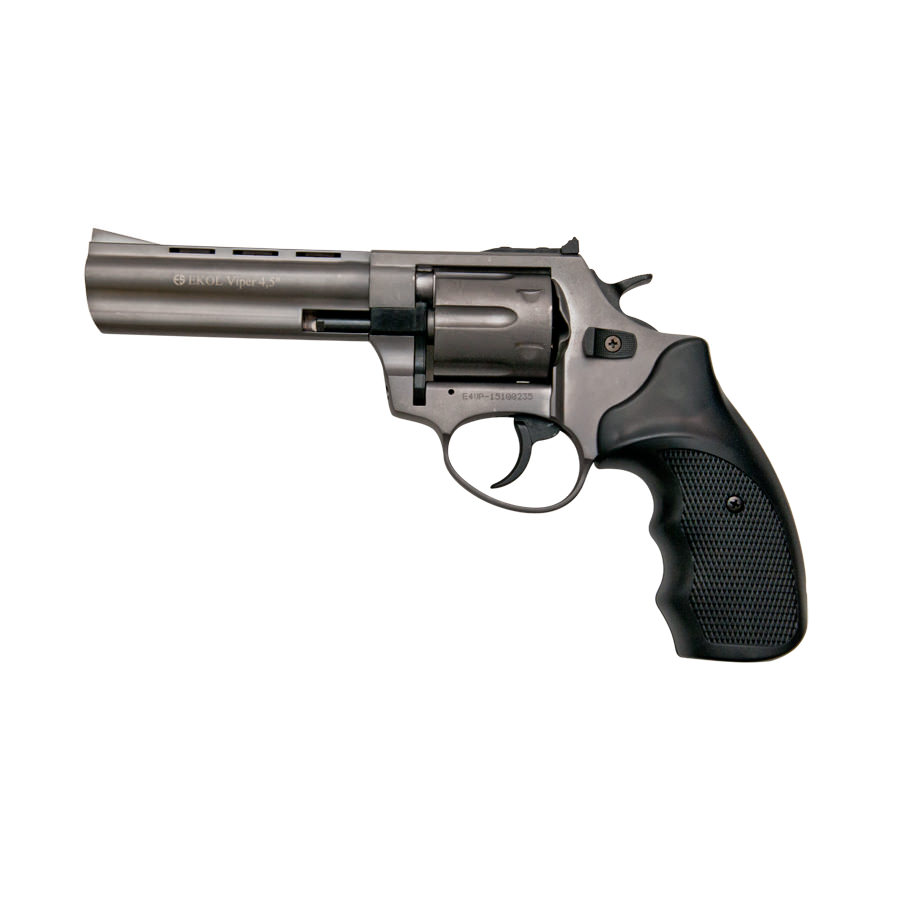 Viper 4.5 Inch Barrel 9MM Blank Firing Revolver Fume Finish - TOPHATTER'S ARMORY DEALS Collectible Weapons - Tophatter Daily Deals