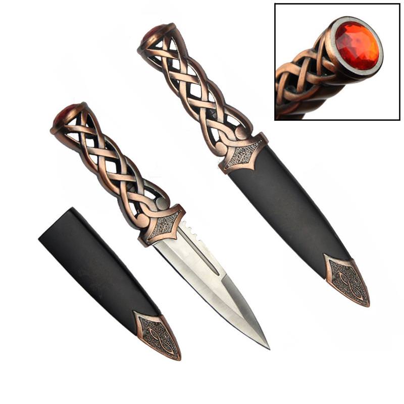 Endless Gaelic Knot Sgain Dubhs Dagger - Tophatter's Guns'N'Weapons Store - FREE SHIPPING Collectible Weapons - Tophatter Daily Deals