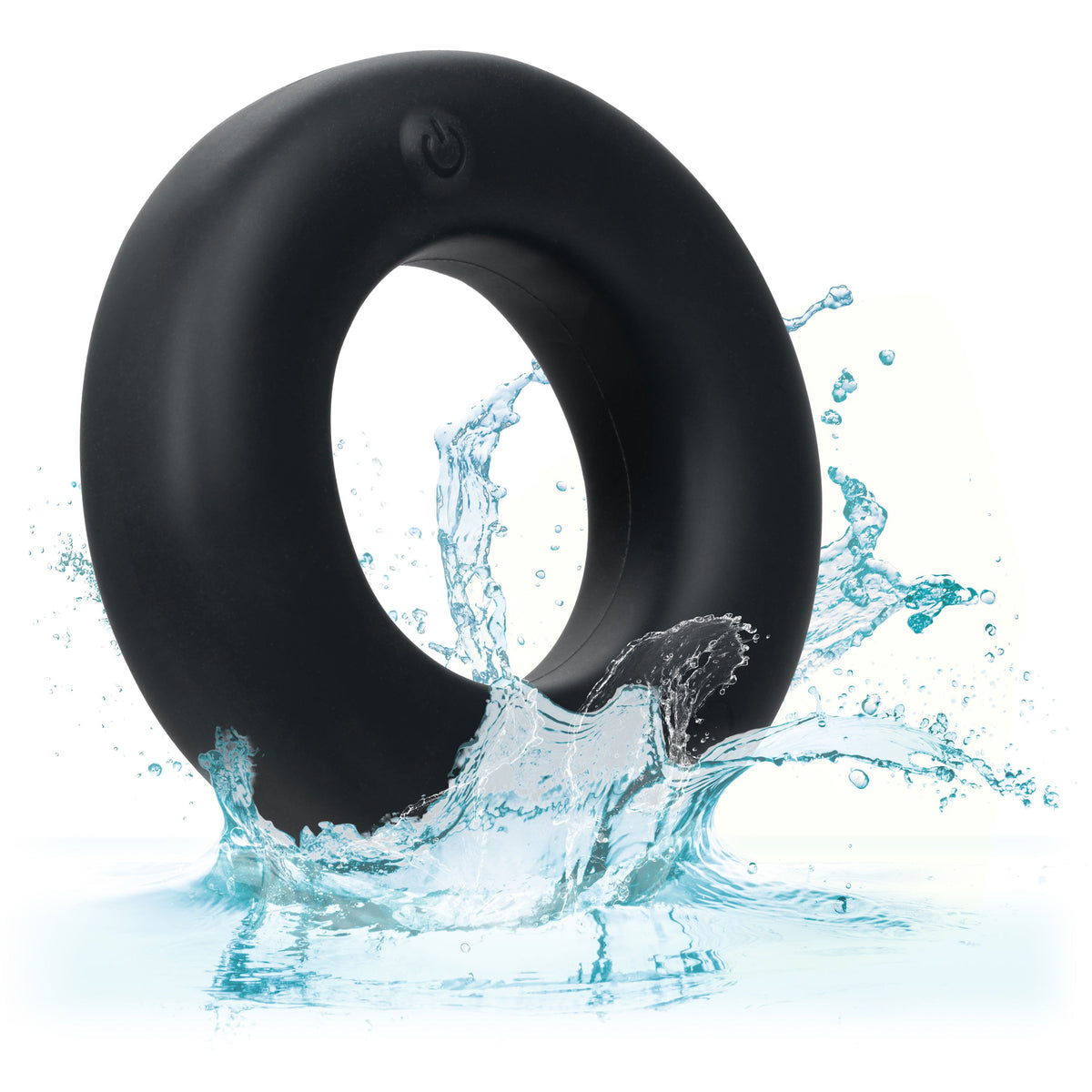 Link Up Optimum Black Dual-Density Silicone Vibrating Enhancer and Ultra-Soft Textured Support Ring > Cock Ring > Vibrating - Tophatter Daily Deals