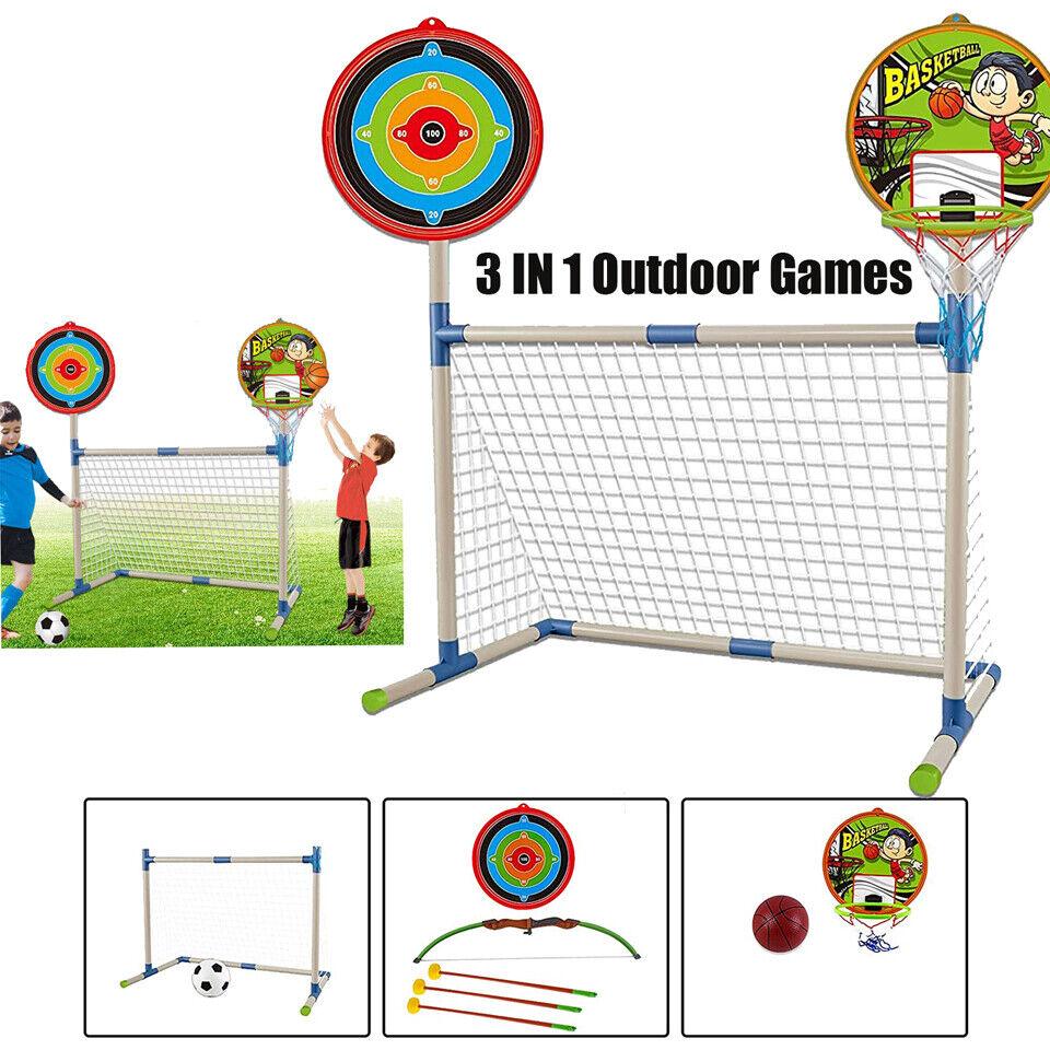 Junior Archery Sets - 3 in 1 Outdoor Games Sports Basketball Football Archery Play Set for Kids Sports & Outdoor - Tophatter Daily Deals