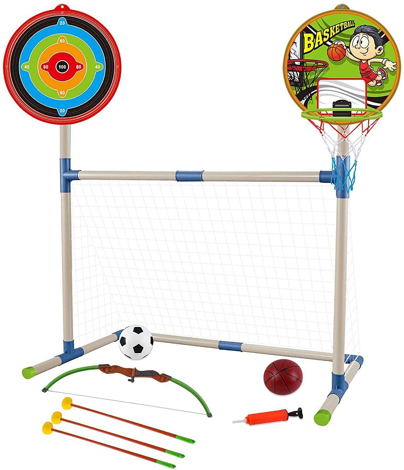 Junior Archery Sets - 3 in 1 Outdoor Games Sports Basketball Football Archery Play Set for Kids Sports & Outdoor - Tophatter Daily Deals