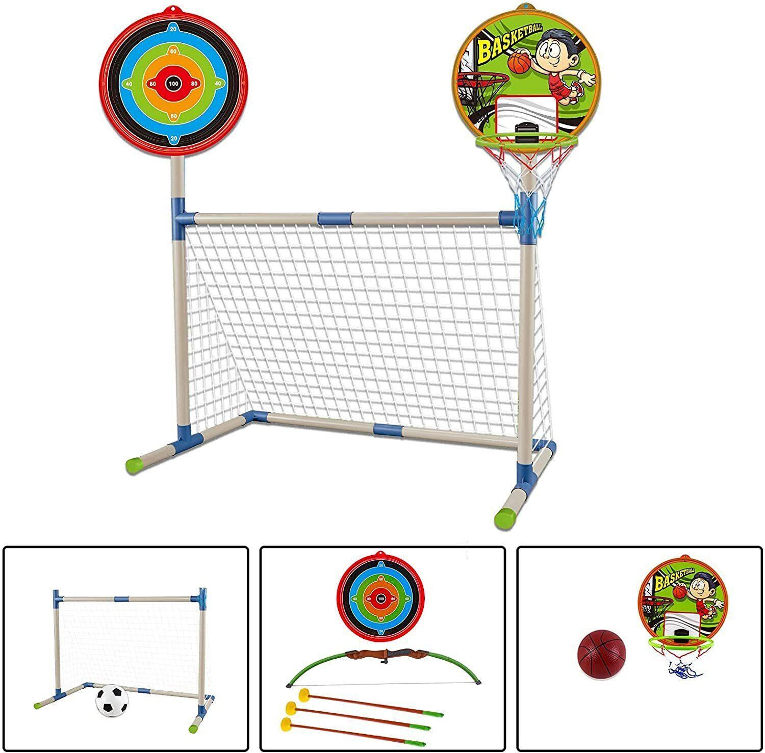 Junior Archery Sets - 3 in 1 Outdoor Games Sports Basketball Football Archery Play Set for Kids Sports & Outdoor - Tophatter Daily Deals