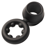 Alpha Liquid Silicone Dual Magnum Ring Black Stretchy Comfortable Size > Cock Ring > Sling - Tophatter Daily Deals