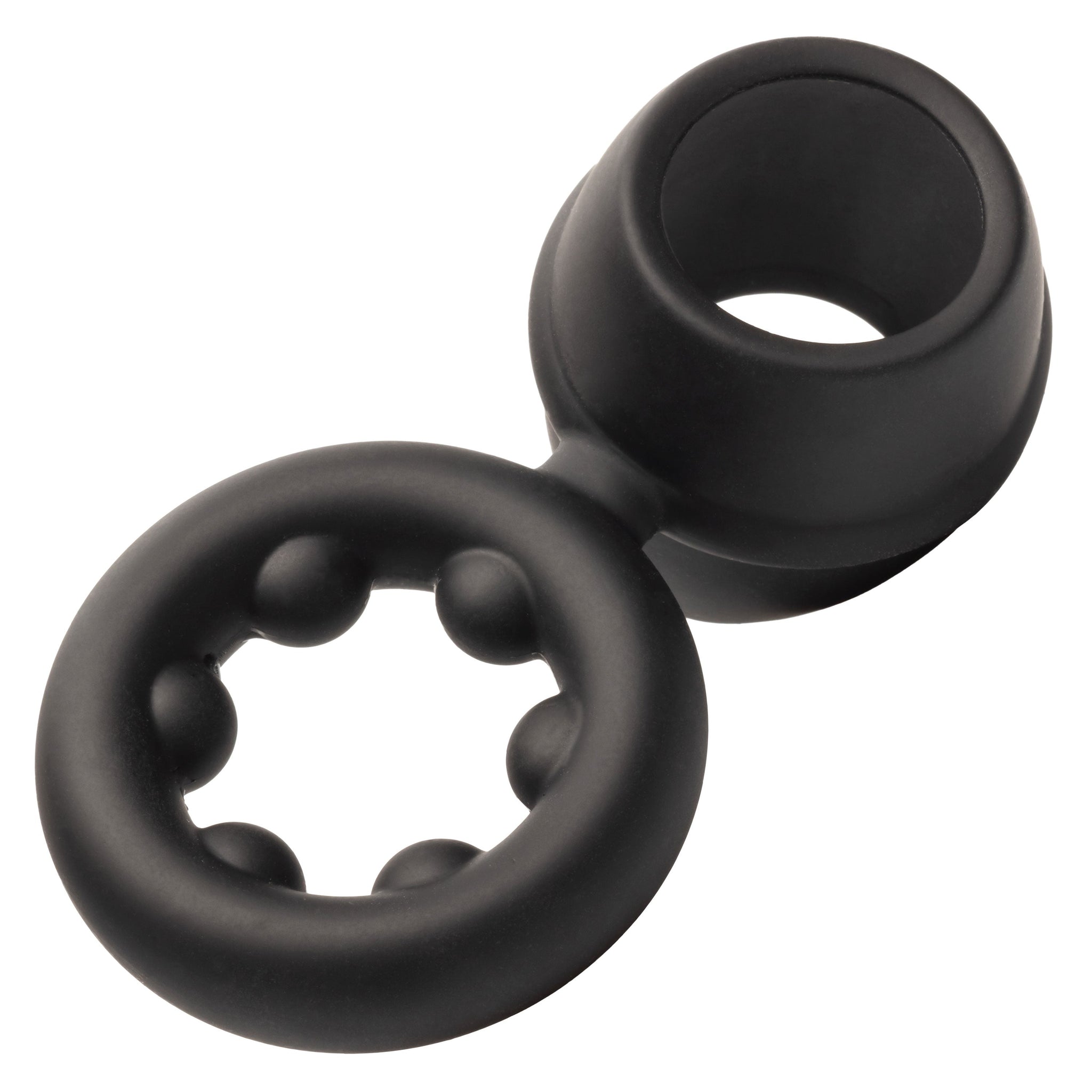 Alpha Liquid Silicone Dual Magnum Ring Black Stretchy Comfortable Size > Cock Ring > Sling - Tophatter Daily Deals