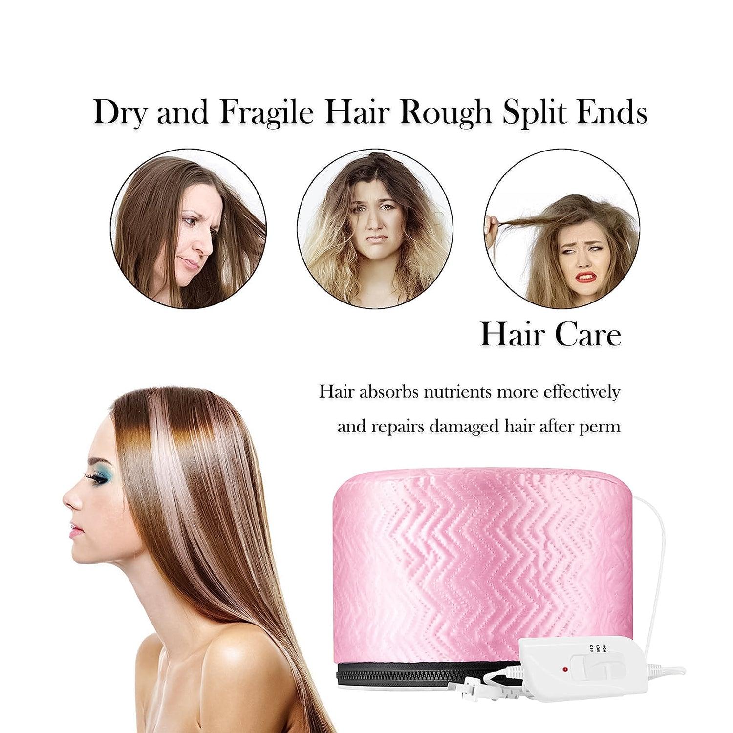 Steaming Hair Cap - Hair Steamer Electric Hair Care Hat, 3 Mode Hair Steamer Cap Electric Hair Heating Cap Thermal Treatment Hat (EU) Apparel & Accessories - Tophatter Daily Deals