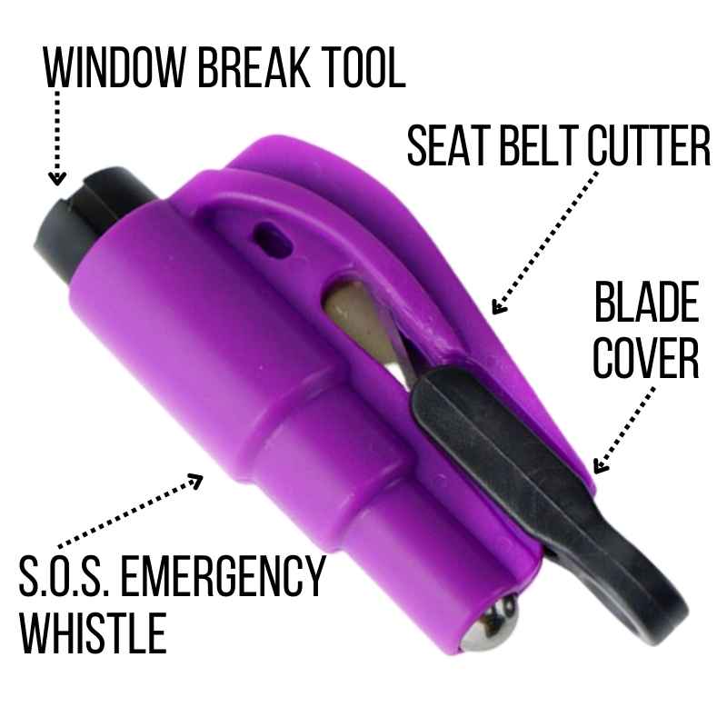 The Car Hack 3 in 1 Auto Safety Tools Keychain Home Protection - Tophatter Daily Deals