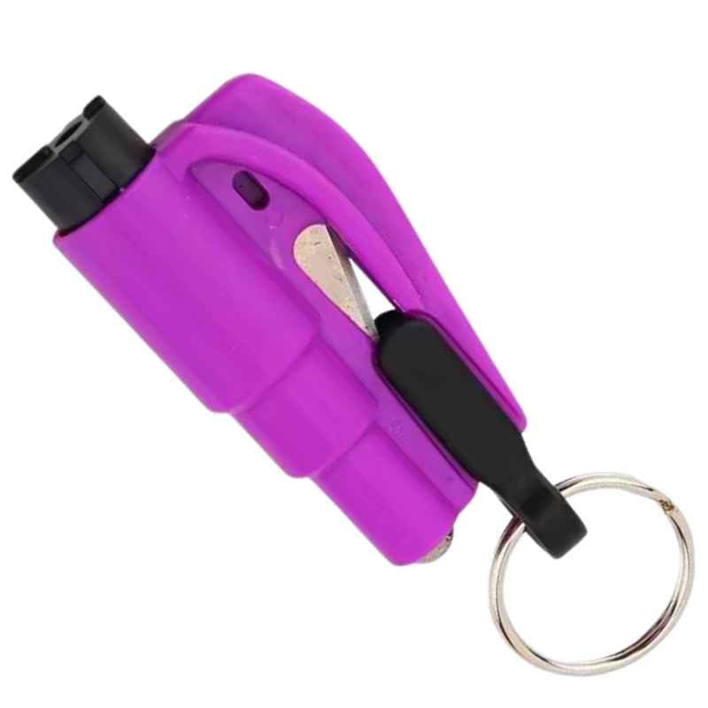 The Car Hack 3 in 1 Auto Safety Tools Keychain Purple Home Protection - Tophatter Daily Deals