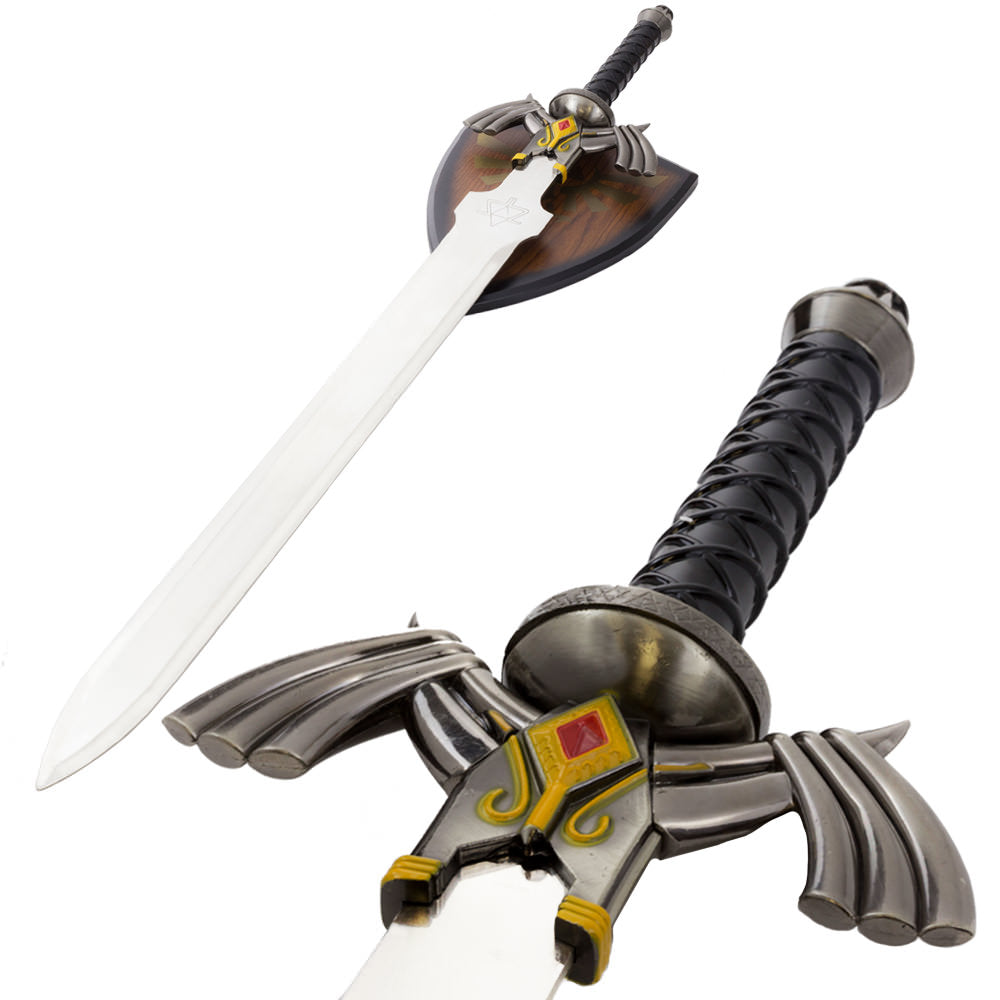 Zelda Twilight Princess Fantasy Video Game Sword With Wall Plaque - Tophatter's Guns'N'Weapons Store Collectible Weapons - Tophatter Daily Deals