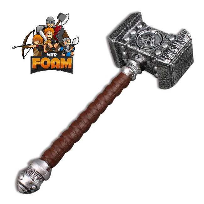 Medieval Foam Costume Block Battle Hammer LARP Cosplay Collectible Weapons - Tophatter Daily Deals
