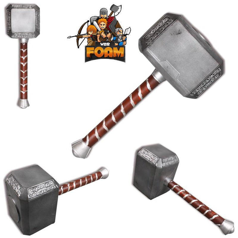 Foam Costume Block Cosplay Hammer LARP - Tophatter's Guns'N'Weapons Store - FREE SHIPPING Collectible Weapons - Tophatter Daily Deals