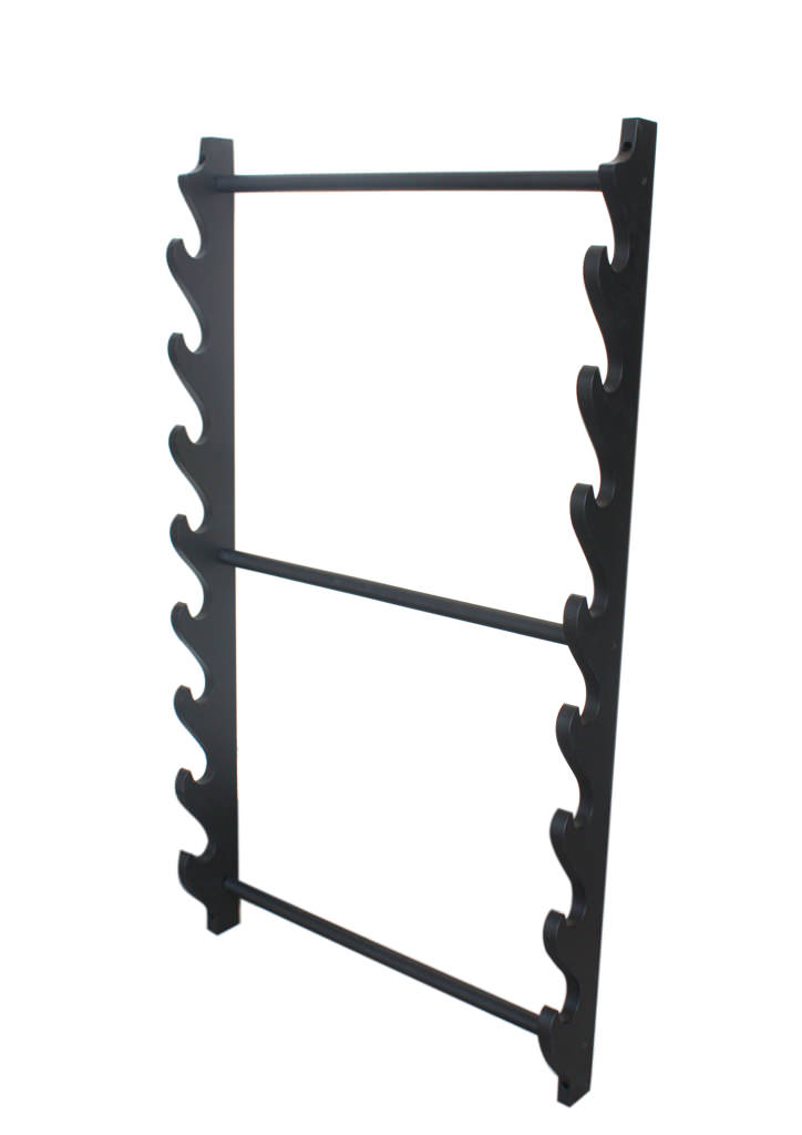 8 Tiers Deluxe Katana Sword Wall Mounted Display Stand Rack/Wall Hanging - Tophatter's Army Products & Self Defense Collectible Weapons - Tophatter Daily Deals