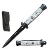 8.75" Italian Stiletto Automatic Knife White Pearl Handle - TOPHATTER'S ARMORY DEALS Collectible Weapons - Tophatter Daily Deals