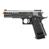 2011 Alloy Series Spring Airsoft Pistol with Wavey Stippling - Silver Gray - TOPHATTER'S ARMORY DEALS Collectible Weapons - Tophatter Daily Deals