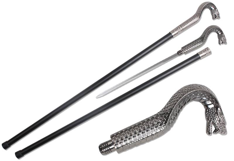 King Cobra Stylish Walking Cane Sword - TOPHATTER'S ARMORY DEALS Collectible Weapons - Tophatter Daily Deals