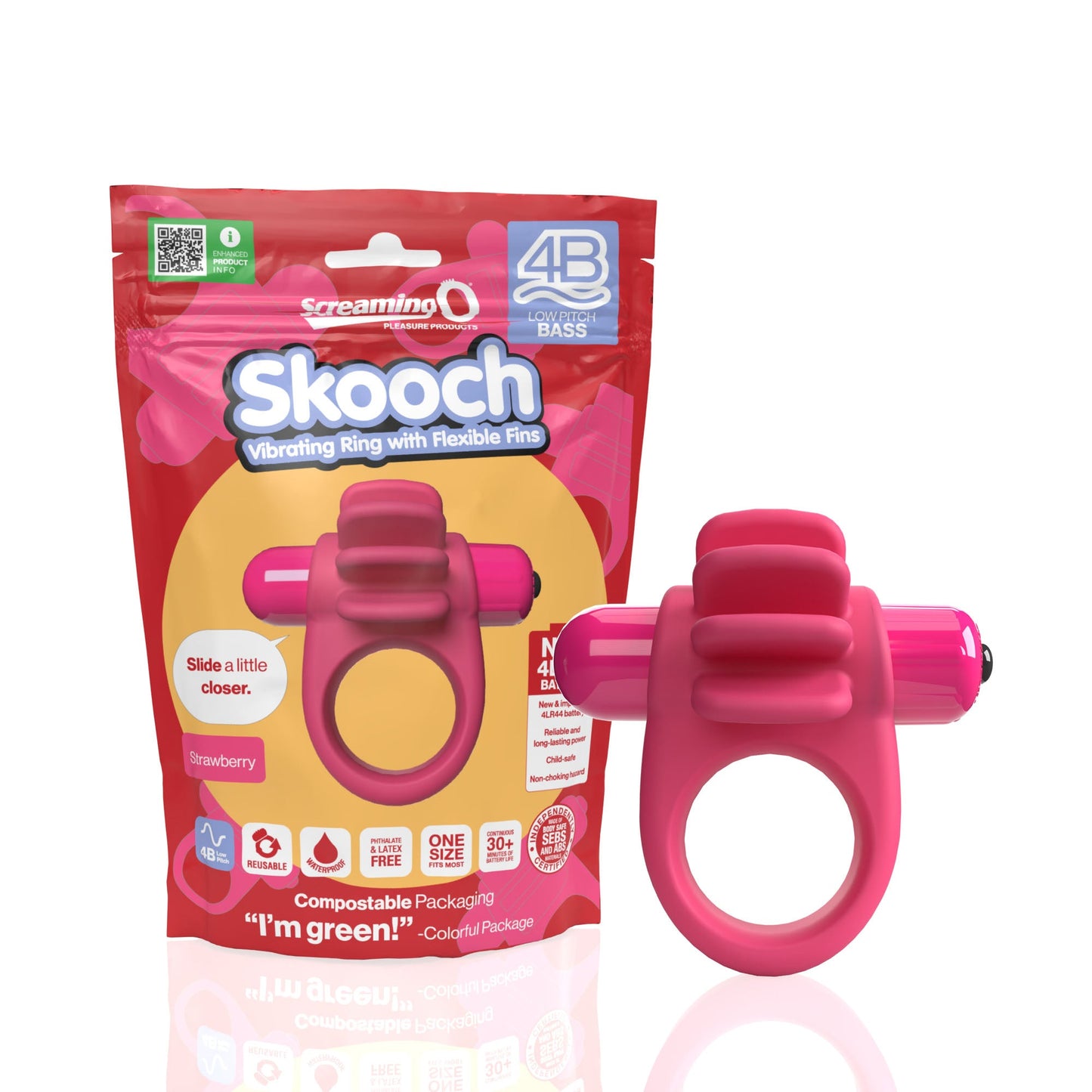 Skooch 4B Low Pitch Bass (Kiwi | Strawberry) > Sex Toys > Couples Toys - Tophatter Daily Deals