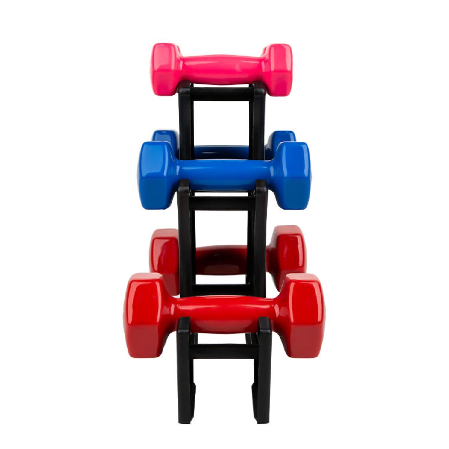 Weights Rack UK - 3 Tier Dumbbell Stand Rack Storage Weight Tree Holder Exercise & Fitness - Tophatter Daily Deals