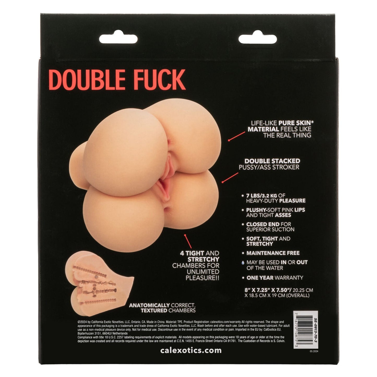 Stroke It Double Fuck (Ivory) – Heavy-Duty 7 lbs Lifelike Double-Stroker Sleeve > Sex Toys For Men > Masturbators > Manual - Tophatter Daily Deals