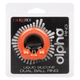 Alpha Liquid Silicone Dual Ball Ring Orange Ultra Stretchy Enhancer Ring > Cock Ring > Single - Tophatter Daily Deals