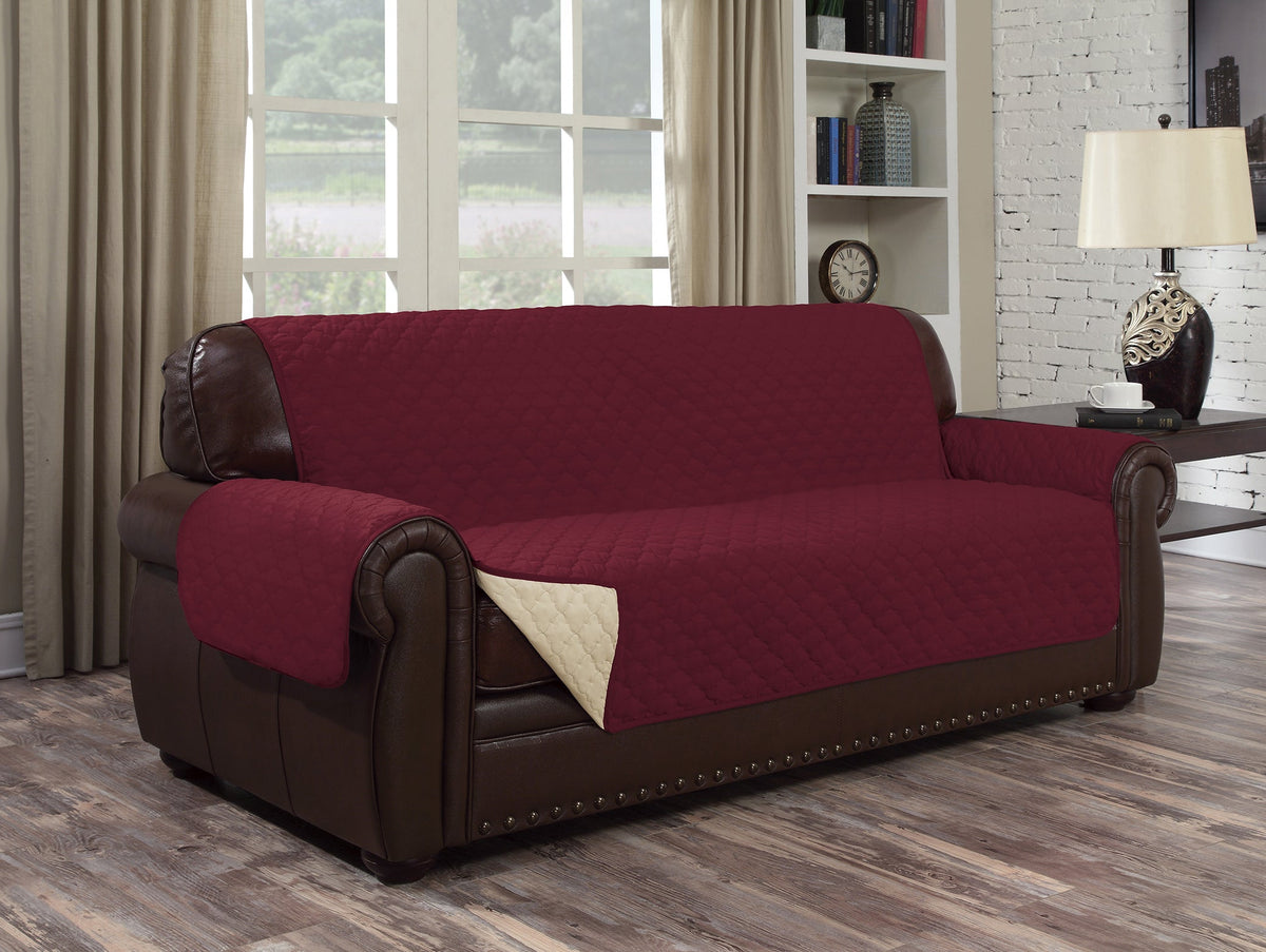 Water Resistant Reversible Couch Cover - Comes in 3 Sizes & 4 Colors! Red Furniture & Decor - Tophatter Daily Deals