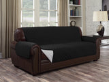 Water Resistant Reversible Couch Cover - Comes in 3 Sizes & 4 Colors! Black Furniture & Decor - Tophatter Daily Deals