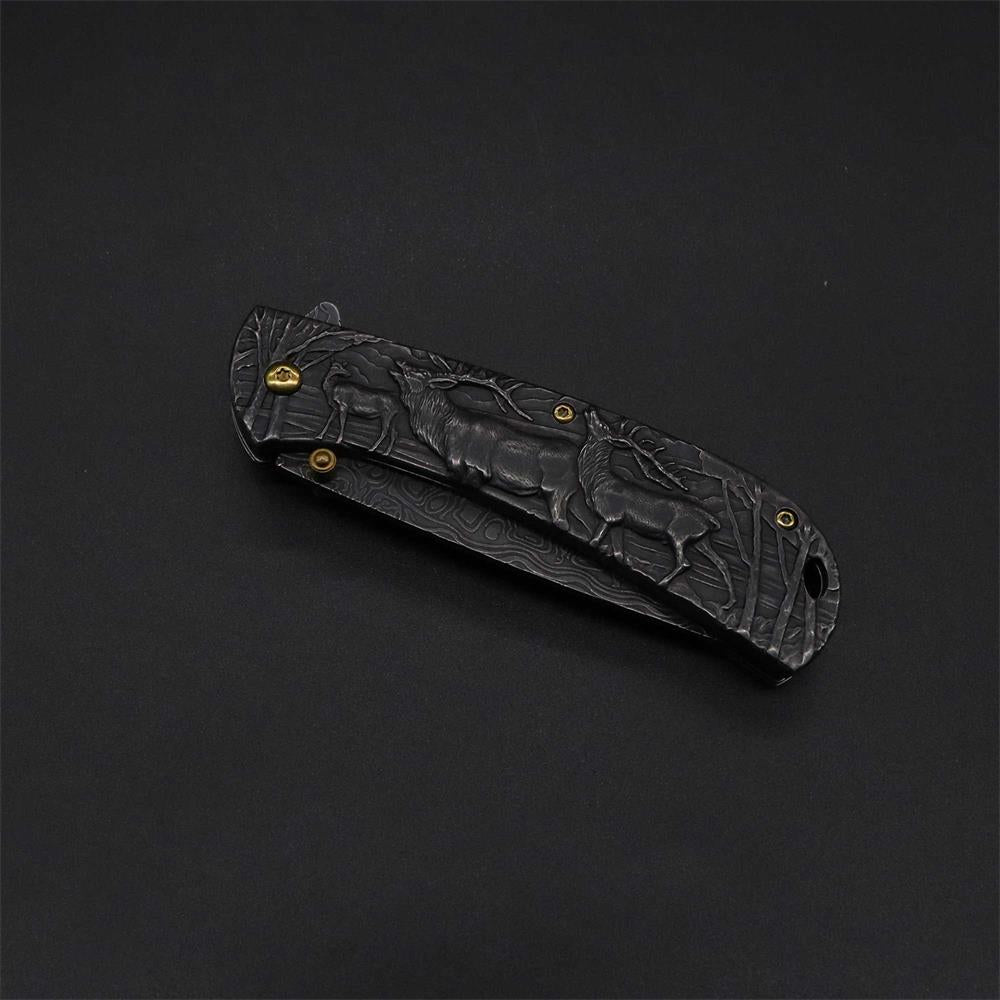 Fantastic Deer Family Folding Knife - Tophatter Daily Deals