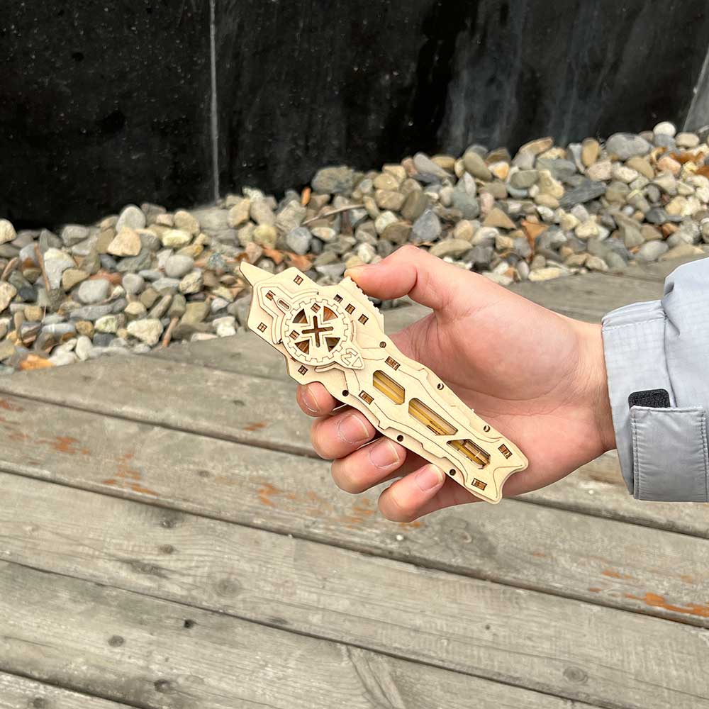 Wooden Switchblade Model Kit Wood knife - Tophatter Daily Deals